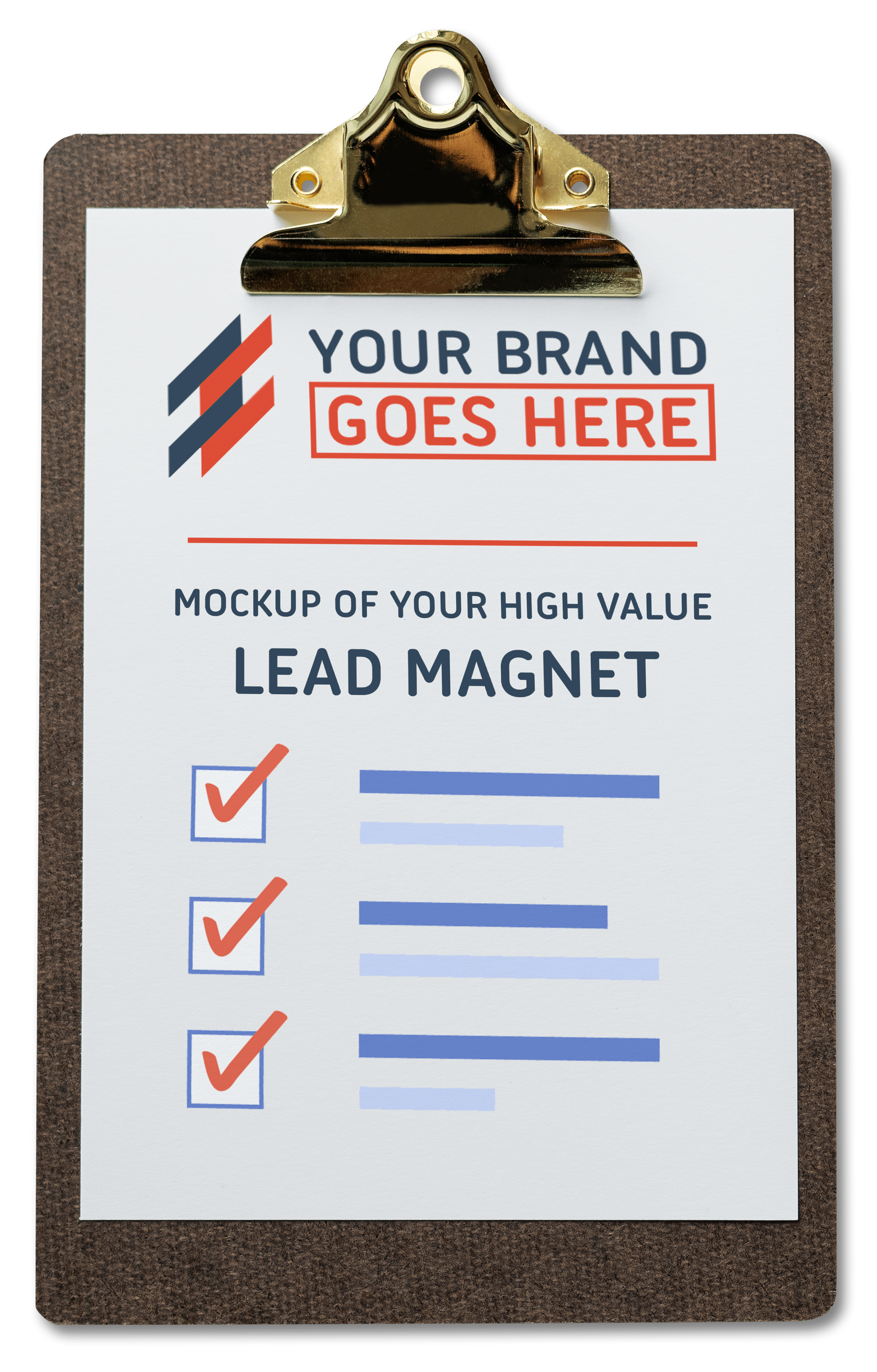 Mockup of Clipboard with Lead Magnet Checklist